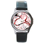 Wine Love Round Metal Watch