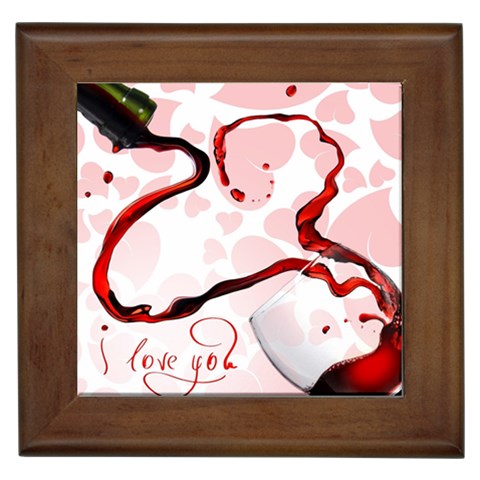 Wine Love Framed Tile from UrbanLoad.com Front