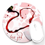 Wine Love Round Mousepad