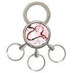 Wine Love 3-Ring Key Chain