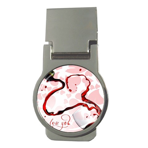 Wine Love Money Clip (Round) from UrbanLoad.com Front