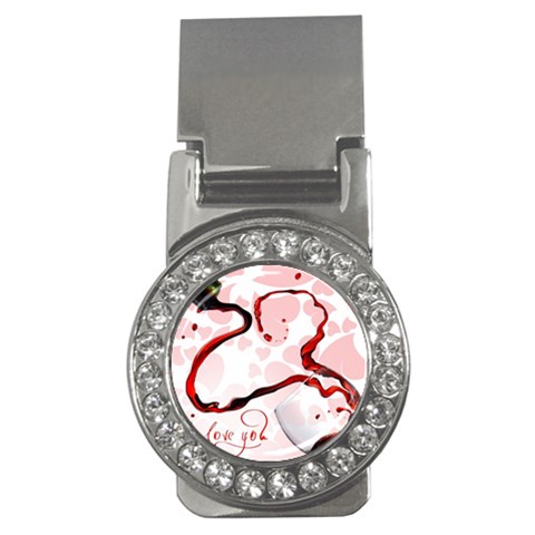 Wine Love Money Clip (CZ) from UrbanLoad.com Front