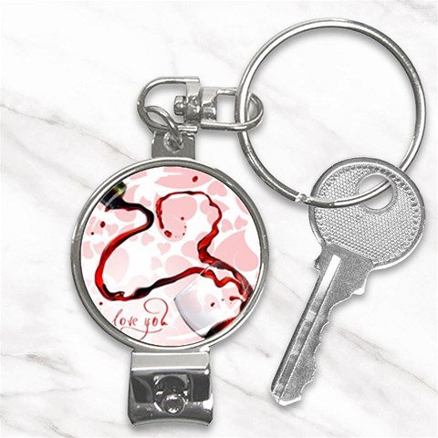 Wine Love Nail Clippers Key Chain from UrbanLoad.com Front