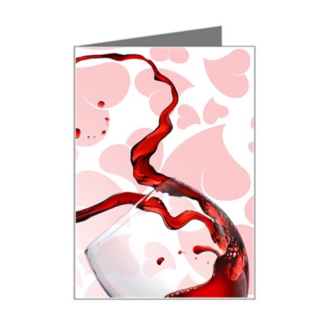 Wine Love Mini Greeting Card from UrbanLoad.com Left