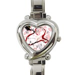 Wine Love Heart Italian Charm Watch