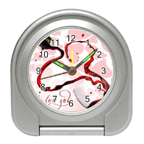Wine Love Travel Alarm Clock from UrbanLoad.com Front