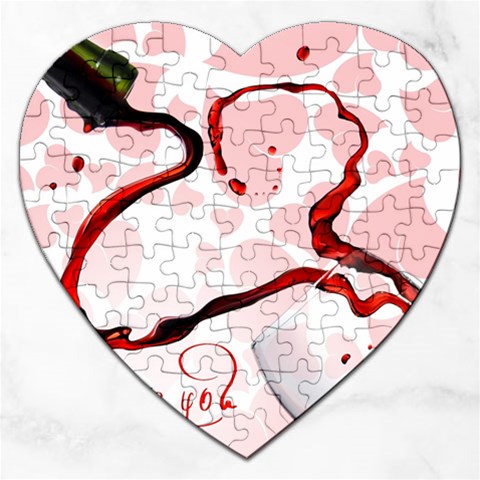 Wine Love Jigsaw Puzzle (Heart) from UrbanLoad.com Front