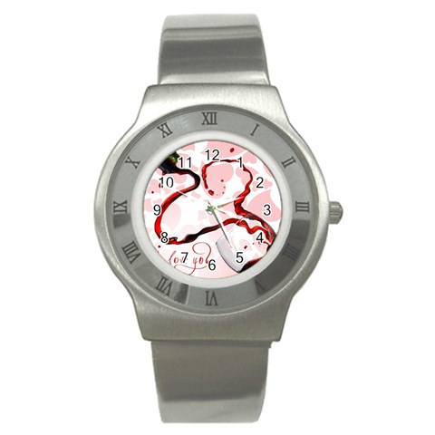 Wine Love Stainless Steel Watch from UrbanLoad.com Front