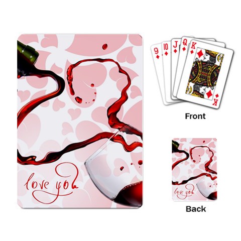 Wine Love Playing Cards Single Design from UrbanLoad.com Back