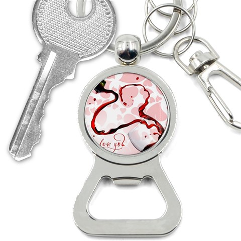 Wine Love Bottle Opener Key Chain from UrbanLoad.com Front