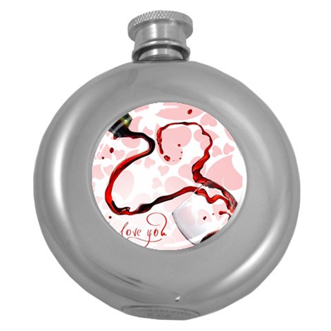 Wine Love Hip Flask (5 oz) from UrbanLoad.com Front