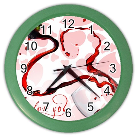 Wine Love Color Wall Clock from UrbanLoad.com Front