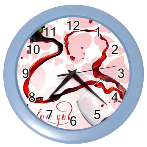 Wine Love Color Wall Clock from UrbanLoad.com Front