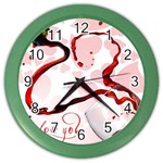 Wine Love Color Wall Clock