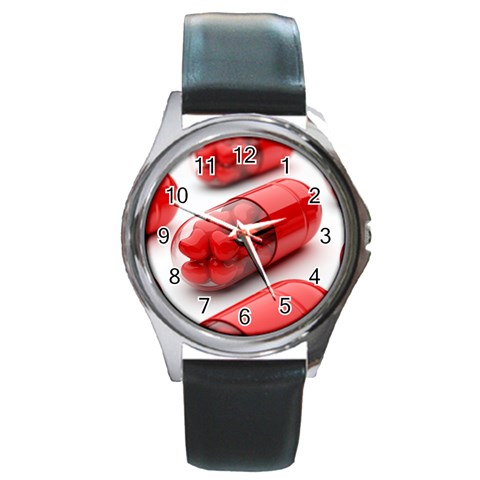 Heart Capsule Round Metal Watch from UrbanLoad.com Front