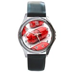 Heart Capsule Round Metal Watch