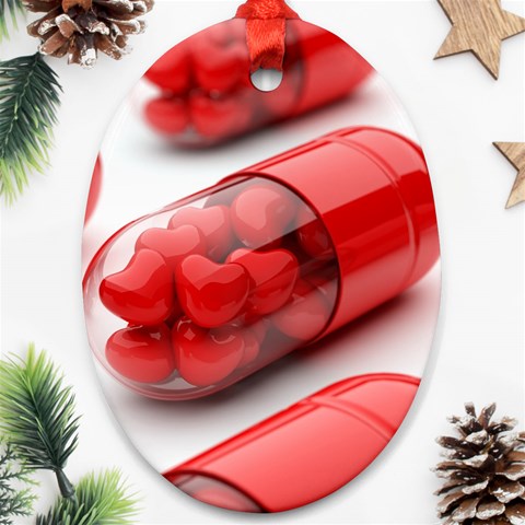 Heart Capsule Ornament (Oval) from UrbanLoad.com Front