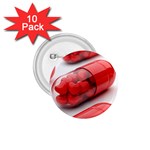 Heart Capsule 1.75  Button (10 pack) 