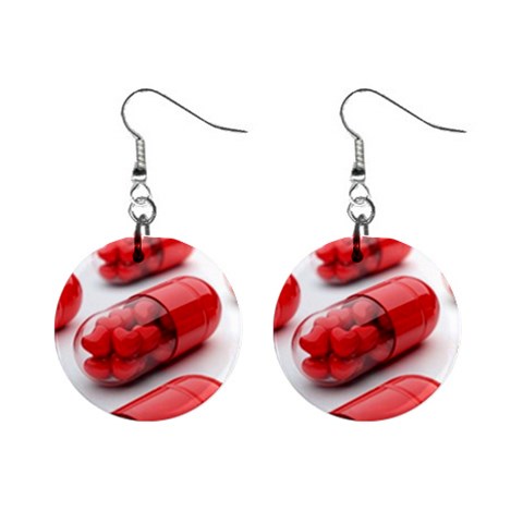 Heart Capsule 1  Button Earrings from UrbanLoad.com Front