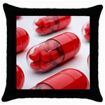 Heart Capsule Throw Pillow Case (Black)