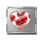 Heart Capsule Mega Link Heart Italian Charm (18mm)