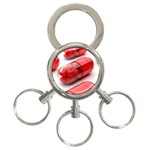 Heart Capsule 3-Ring Key Chain