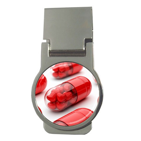 Heart Capsule Money Clip (Round) from UrbanLoad.com Front