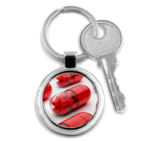 Heart Capsule Key Chain (Round) from UrbanLoad.com Front