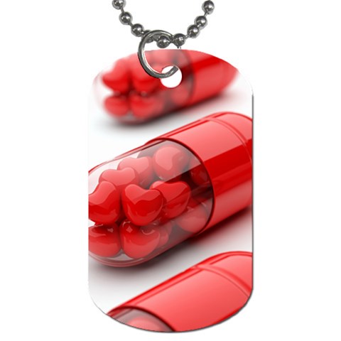 Heart Capsule Dog Tag (One Side) from UrbanLoad.com Front