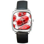 Heart Capsule Square Metal Watch