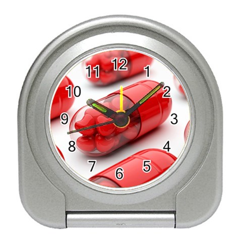 Heart Capsule Travel Alarm Clock from UrbanLoad.com Front