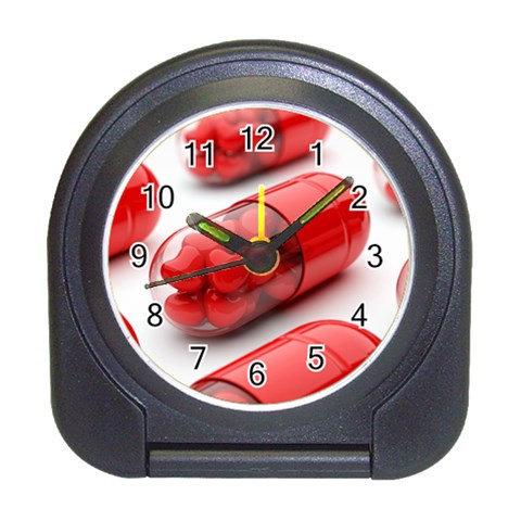 Heart Capsule Travel Alarm Clock from UrbanLoad.com Front