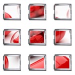 Heart Capsule Mega Link Italian Charm (9 pack)