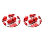 Heart Capsule Cufflinks (Oval)