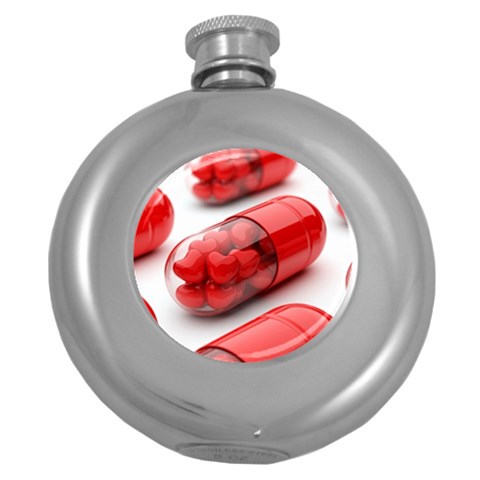 Heart Capsule Hip Flask (5 oz) from UrbanLoad.com Front