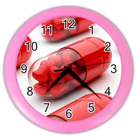 Heart Capsule Color Wall Clock from UrbanLoad.com Front