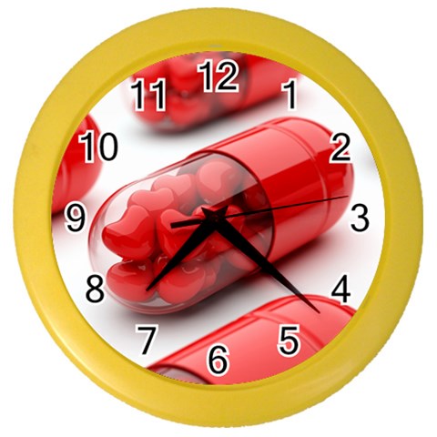 Heart Capsule Color Wall Clock from UrbanLoad.com Front