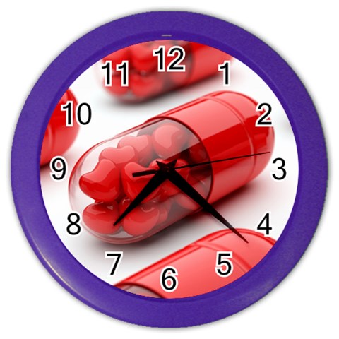 Heart Capsule Color Wall Clock from UrbanLoad.com Front