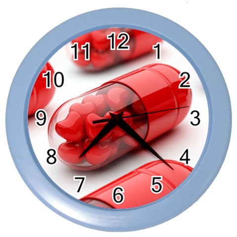 Heart Capsule Color Wall Clock from UrbanLoad.com Front