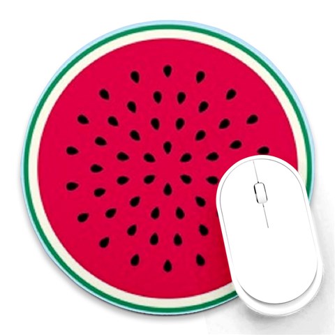 watermelon Round Mousepad from UrbanLoad.com Front