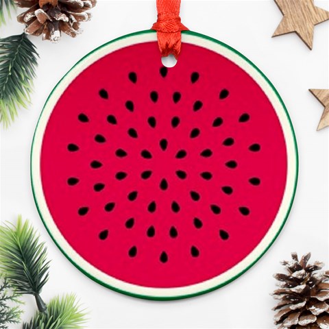 watermelon Ornament (Round) from UrbanLoad.com Front
