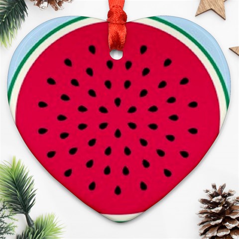 watermelon Ornament (Heart) from UrbanLoad.com Front