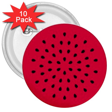 watermelon 3  Button (10 pack) from UrbanLoad.com Front
