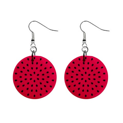 watermelon 1  Button Earrings from UrbanLoad.com Front