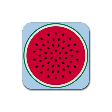 watermelon Rubber Coaster (Square) from UrbanLoad.com Front