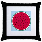 watermelon Throw Pillow Case (Black)