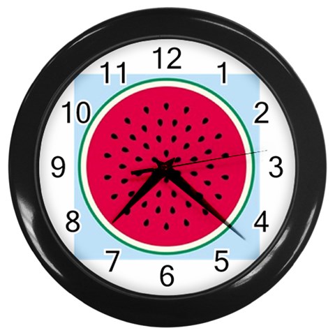 watermelon Wall Clock (Black) from UrbanLoad.com Front