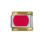 watermelon Gold Trim Italian Charm (9mm)