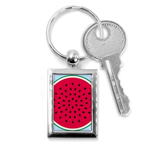 watermelon Key Chain (Rectangle) from UrbanLoad.com Front