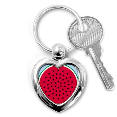watermelon Key Chain (Heart) from UrbanLoad.com Front